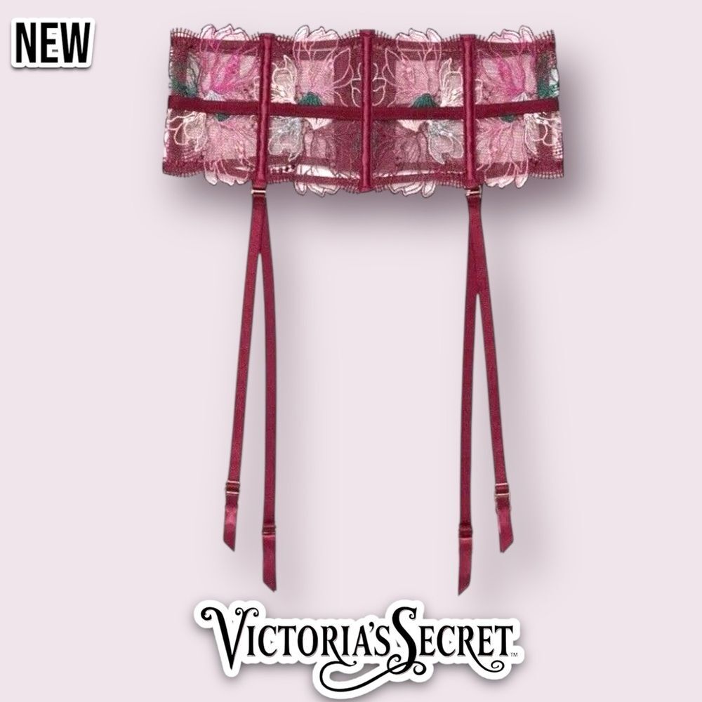 NWT Victoria Secret Very Sexy Lace Maroon Garter Belts for Women